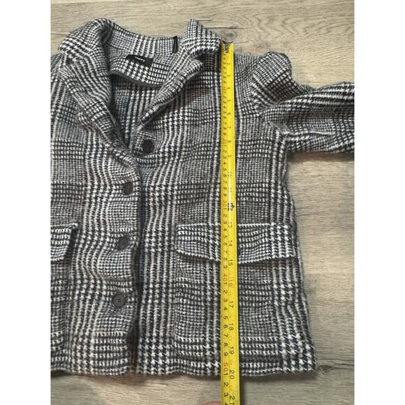 Theory Women’s Cropped Jacket Blazer Wool Blend S Small Plaid Houndstooth $450 - Picture 4 of 6
